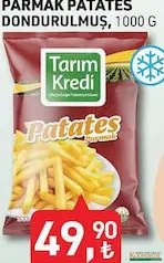 TARIM KREDİ PARMAK PATATES DONDURULMUŞ 1000 G TARIM KREDİ PARMAK PATATES DONDURULMUŞ 1000 G